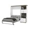 Bestar Orion Full Murphy Bed and Shelving Unit with Fold-Out Desk (89W), White & Walnut Grey 116865-000017 - alternate 6